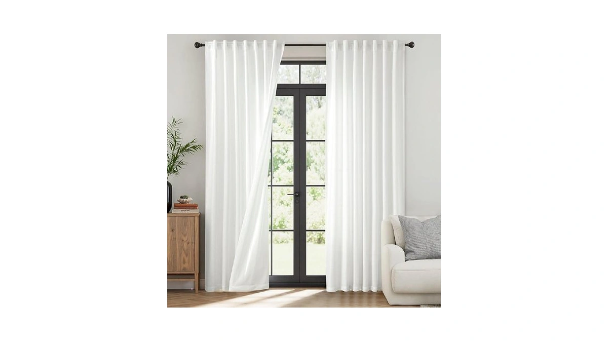 Miulee White Thermal Insulated Curtains 90 Inches Long 2 Panels