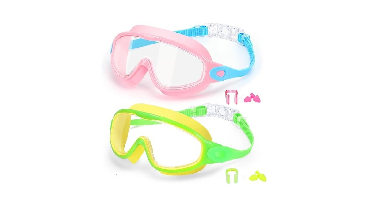 Eversport Goggles For Kids 6-14, 2 Pack Swimming Goggles, Clear