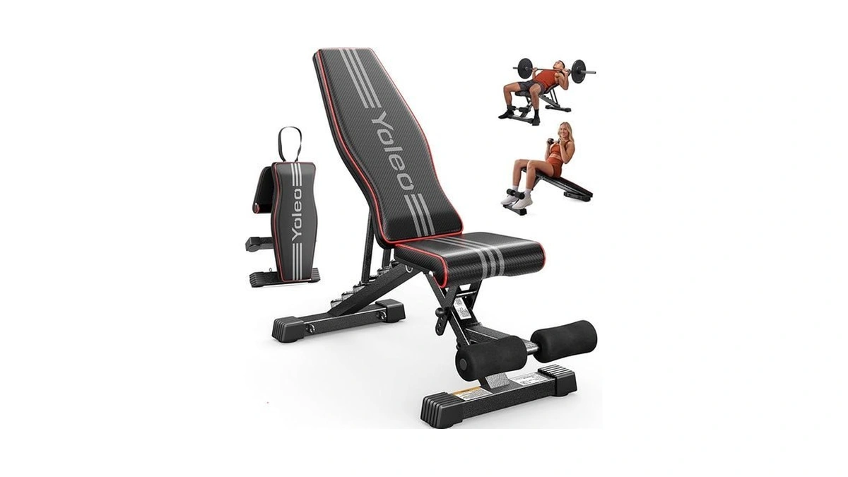 Yoleo Adjustable Weight Bench For Home Gym, Astm-certified 827lbs, 98%