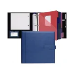 Poprun Portfolio Binder, Pu Leather 3 Ring Binder 2 Inch,