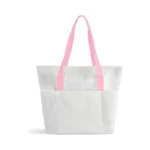 1 Pack Large Canvas Tote Bag With Pockets, Mafye 12oz