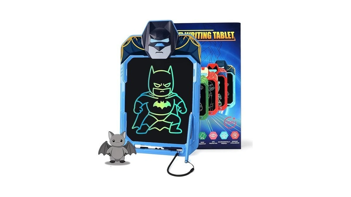 Lcd Writing Tablet For Kids 10 Inch Bat Hero Drawing