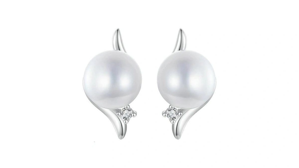 Bisaer 925 Sterling Silver Post Huggie Earrings For Women, 14k