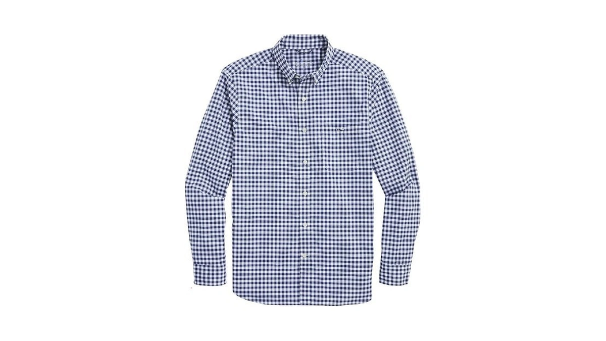 Vineyard Vines Men's On-the-go Nylon Gingham Shirt