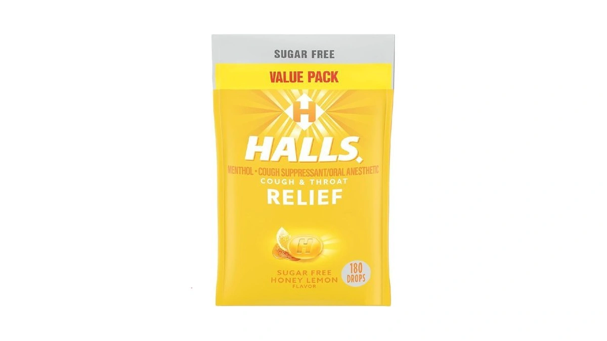 Halls Relief Honey Lemon Sugar Free Cough Drops, Value Pack,