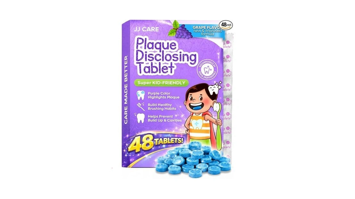 Jj Care Disclosing Tablets For Kids - 48 Count, Individually