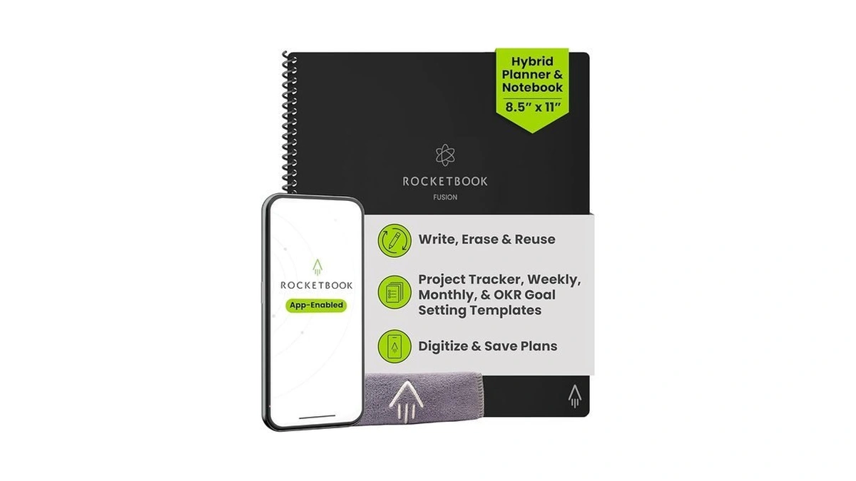 Rocketbook Fusion Hybrid Reusable Planner And Notebook In One, Additional