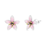 Bisaer Cubic Zirconia Earrings Studs 18k Gold Plated Flat Back