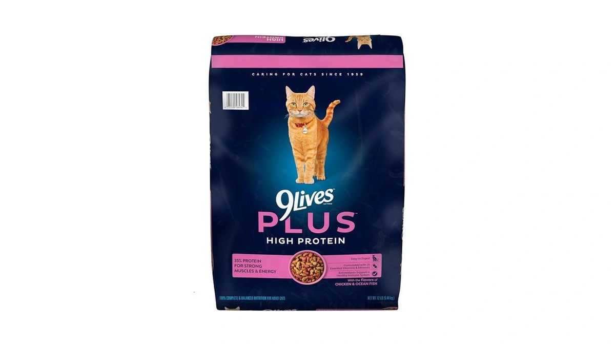 9lives Plus High Protein Dry Cat Food, 12 Lb. Bag