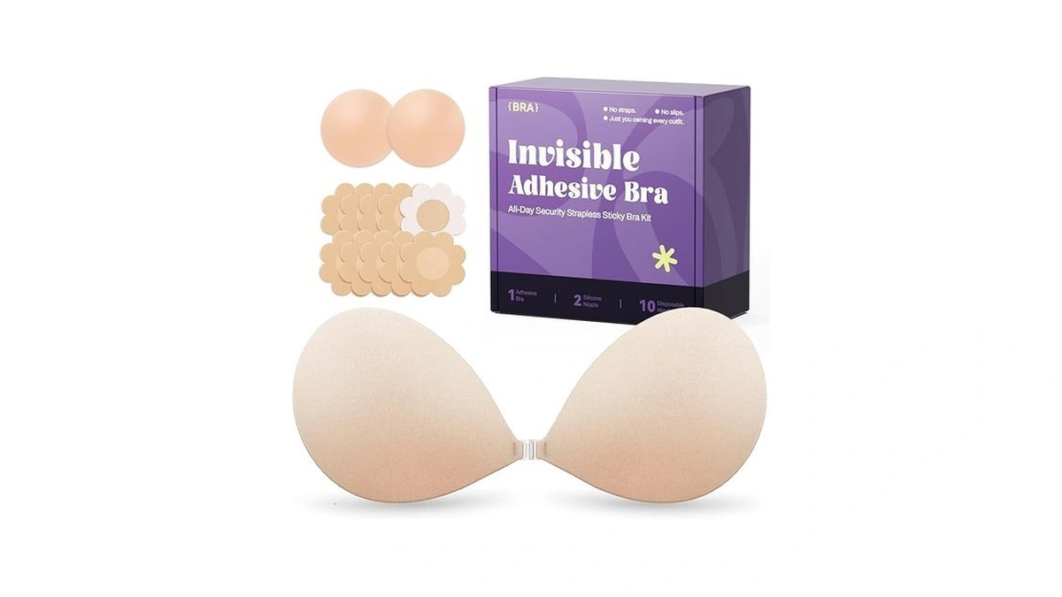 Invisible Strapless Sticky Bra Push Up For Women, Ultra Adhesive