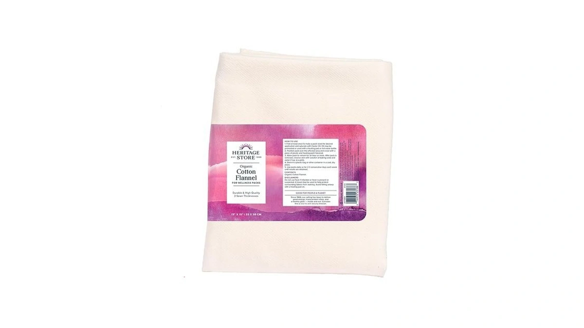 Heritage Store Organic Cotton Flannel - Castor Oil Pack Wrap