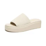 Athlefit Women's Slip On Platform Sandals Comfortable Open Toe Flatform