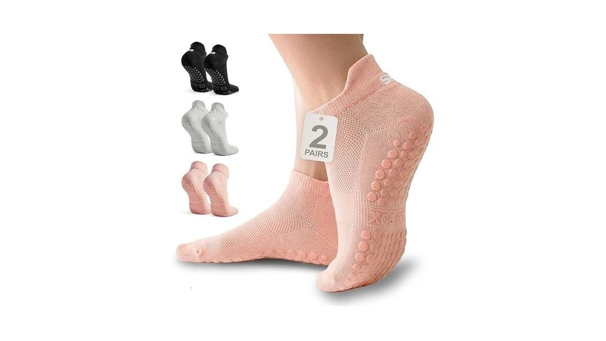 Sb Sox Pilates Socks For Women (2 Pairs) - Non