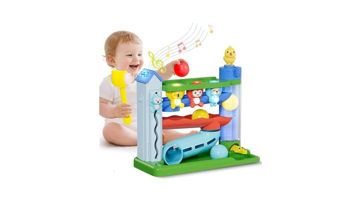 Ussybaby Hammer Toddler Musical Toys, Light-up Baby Musical Toy For