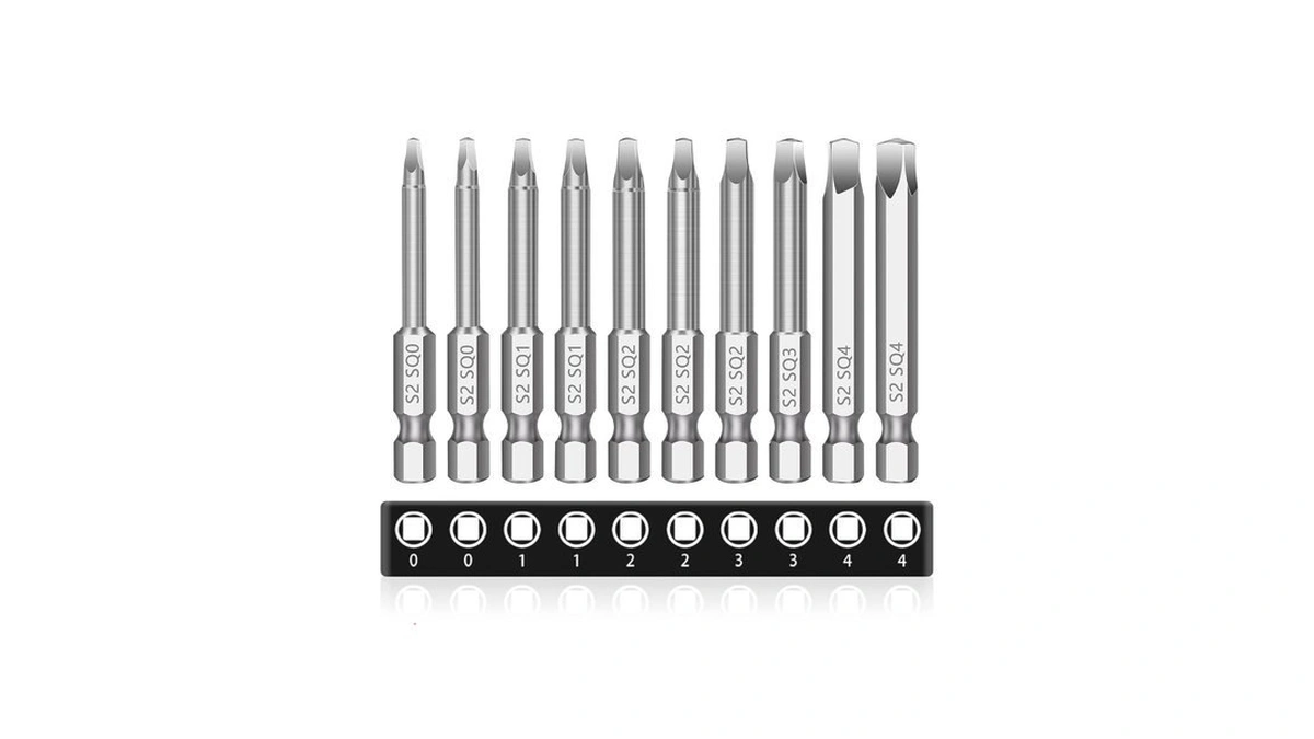 Mulwark Robertson Square Allen Wrench Drill Bits Set 10pc Screwdriver