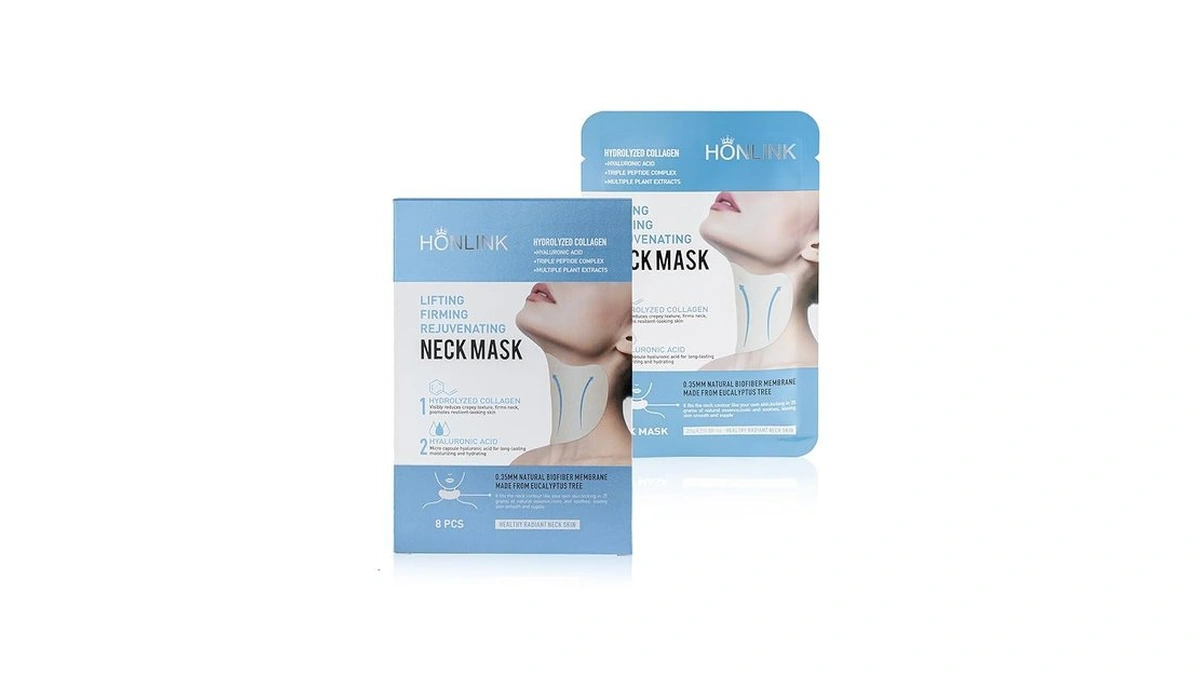 Honlink 8pcs Collagen Neck Mask Set With Hyaluronic Acid &
