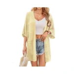 Grace Karin Summer Cardigans For Women Lightweight Butter Yellow Crochet
