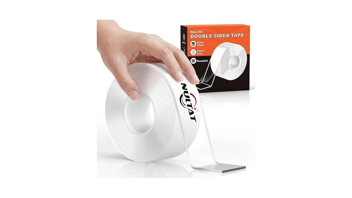 Nultat Double Sided Tape Heavy Duty, Nano Reusable, Removable, Washable