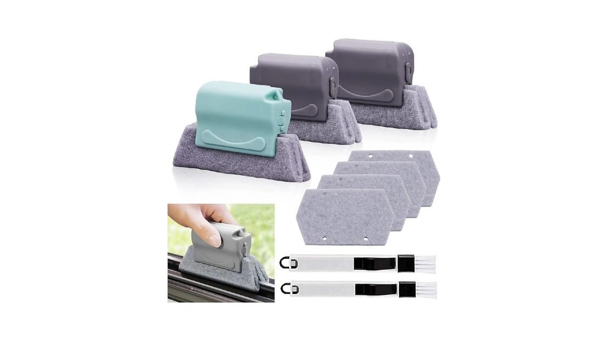 Koishu Magic Window Groove Cleaning Brush, Hand-held Window Track Cleaner