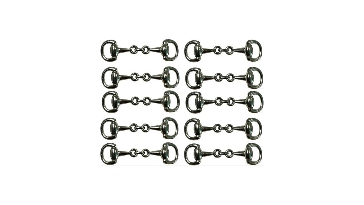 W Wellshine 10pcs Medium Equestrian Snaffle Bit Horse Bit Buckle