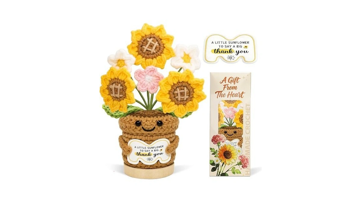 Thank You Gifts For Women – Teacher Appreciation Crochet Flower