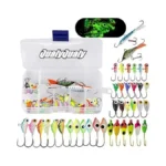 Qualyqualy Ice Fishing Jigs Kit 38pcs Ice Fishing Lures For