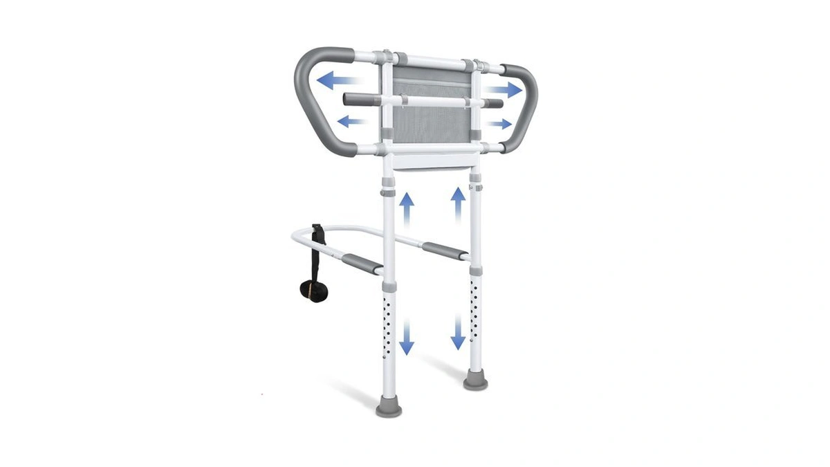 Bedside Rail For Elderly Safety Adjustable Bed Aid With Storage
