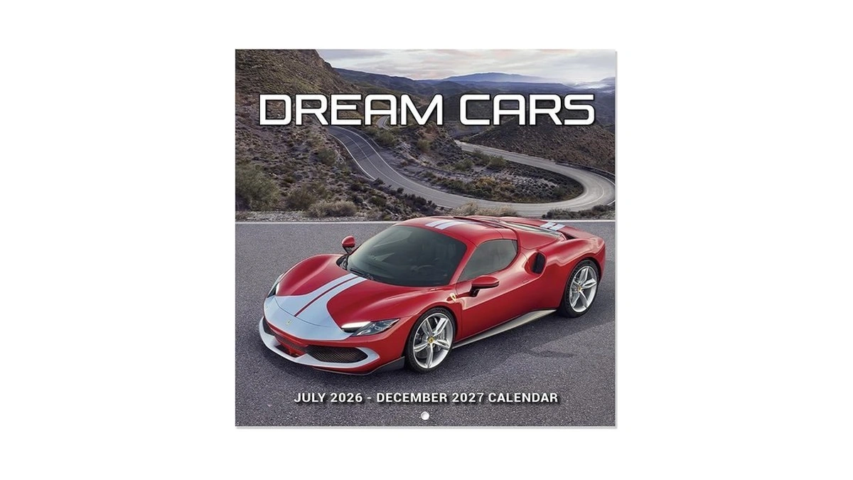 Wall Calendar 2026-2027 - Cars Calendar From Jul. 2026 To