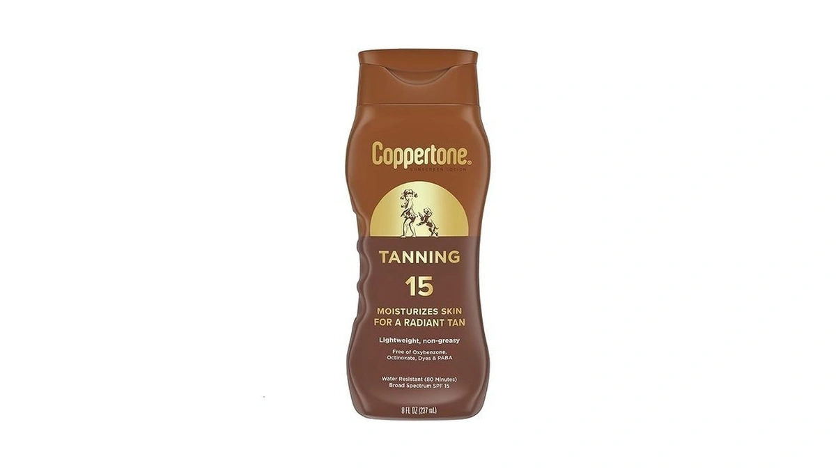 Coppertone Tanning Sunscreen Lotion, Spf 15, Lightweight And Non Greasy