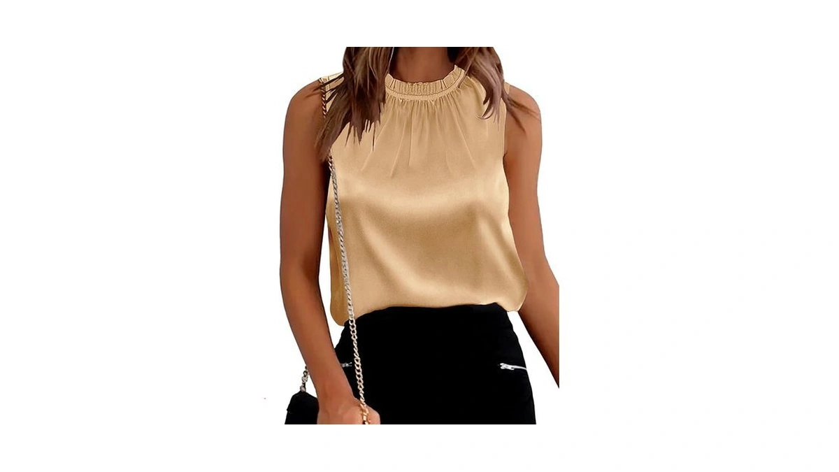 Simplefun Summer Tops For Women 2025 Trendy Satin Tank Tops