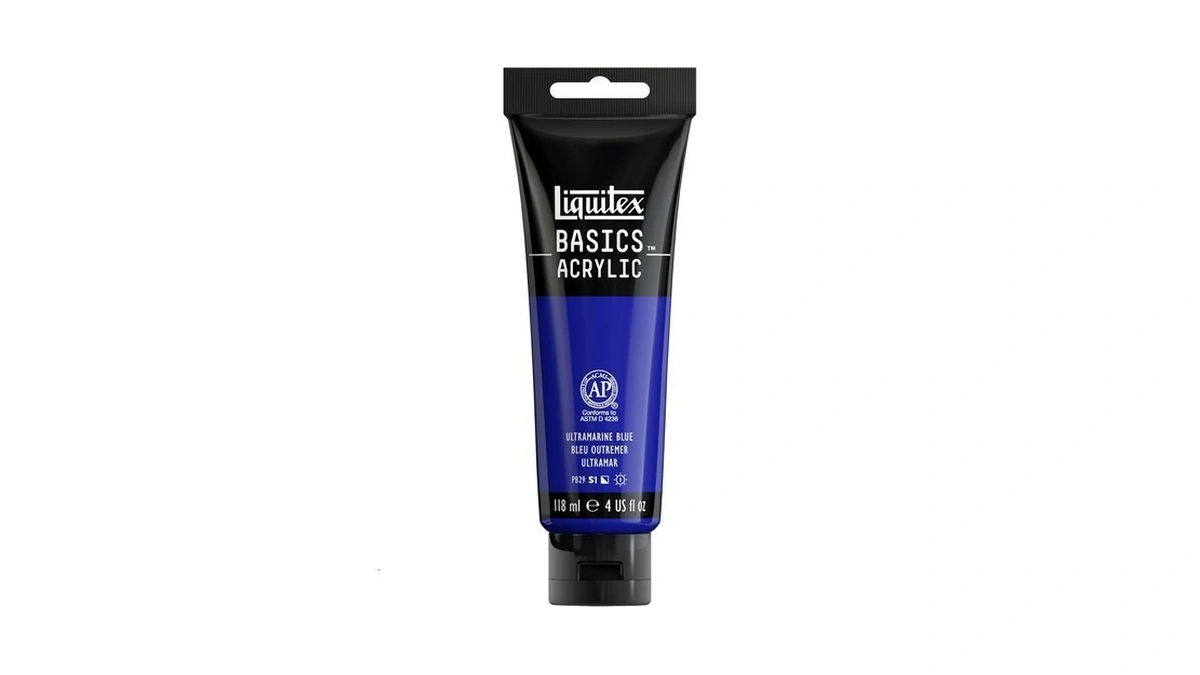 Liquitex Basics Acrylic Paint, 118ml (4-oz) Tube, Ultramarine Blue