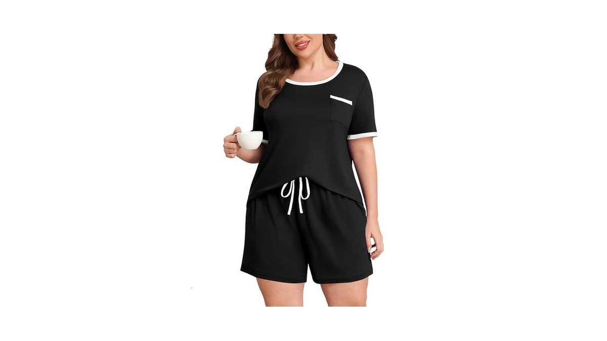 Lastshe Plus Size Pajamas Set For Women 2 Piece Soft