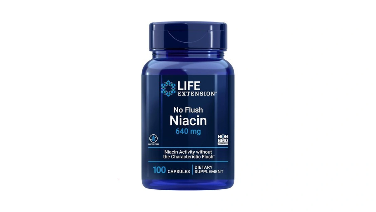 Life Extension No Flush Niacin, B3 For Heart Health, Cholesterol