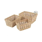 Oiahomy Wicker Storage Baskets, Paper Rope Shelf Bins, Decortive Baskets