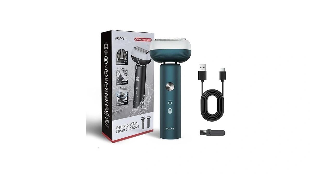 Electric Shaver For Men With Floating Arc 3-blade, 9000 Rpm,