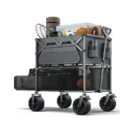 Everyfun 480lbs Foldable Double Decker Wagon Cart,beach Carts With Large