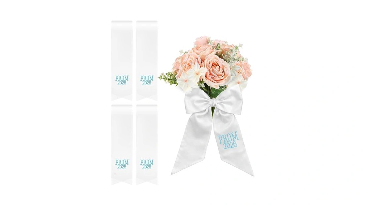 Frienda 4 Pcs Prom Bouquet Ribbon Bow Bouquet Sash Graduation