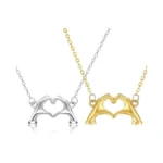 Hbfkl 2pcs Necklace Outfits Jewelry Accessories Heart Hands Matching Necklaces