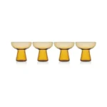 Mikasa Phoebe Margarita Cocktail Glass, Set Of 4, Amber