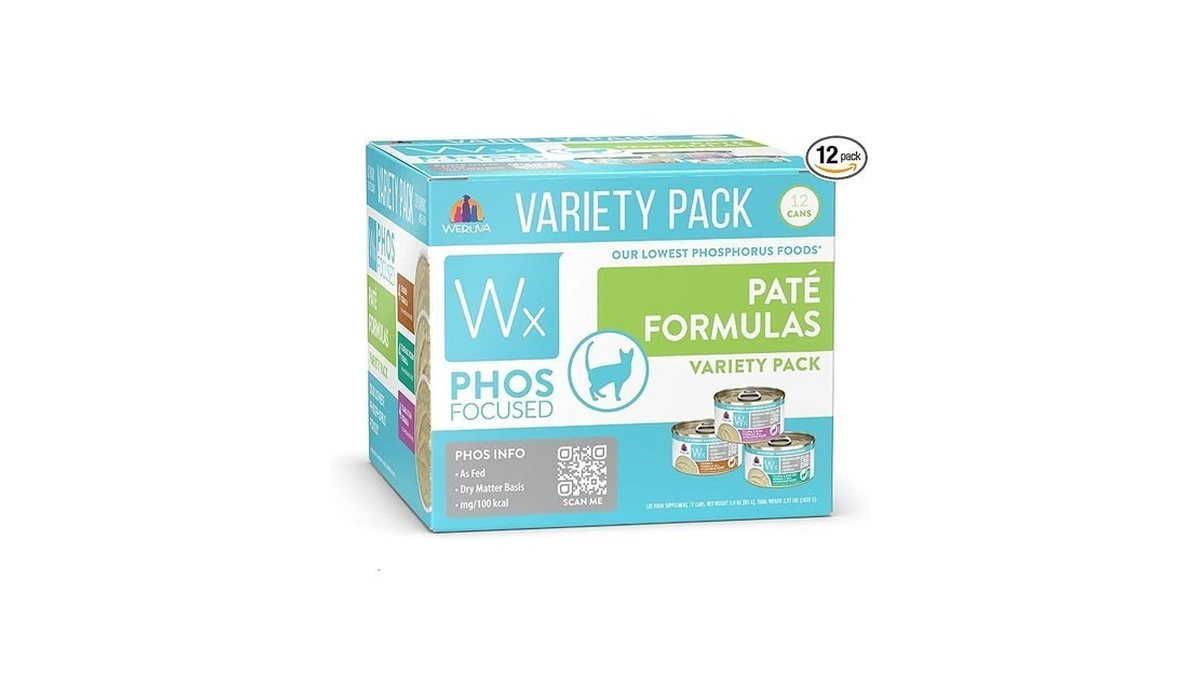 Weruva Wx Phos Focused, Pate Formulas Variety Pack, 3oz Can