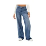 Hdlte Women's High Waist Baggy Boyfriend Jeans - Wide Leg