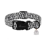 Aring Pet Halloween Dog Collar, Ghost Flower Pet Collars For