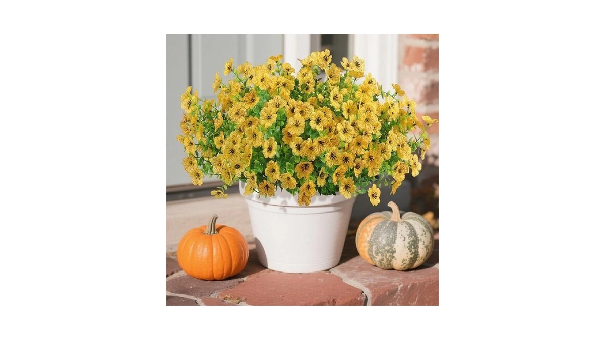 Artificial Faux Flowers Plants For Outdoors Outside Spring Summer Decoration,12