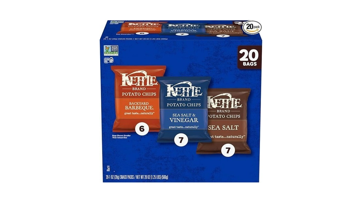 Kettle Brand Potato Chips Variety Pack, 1 Oz, 20 Ct