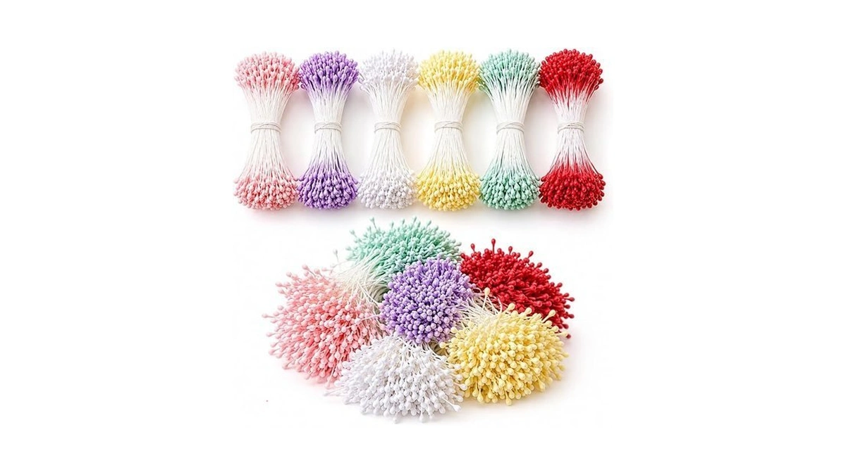 Lagwiuy 2400 Pcs Flower Stamens For Flower Making, 2mm Artificial