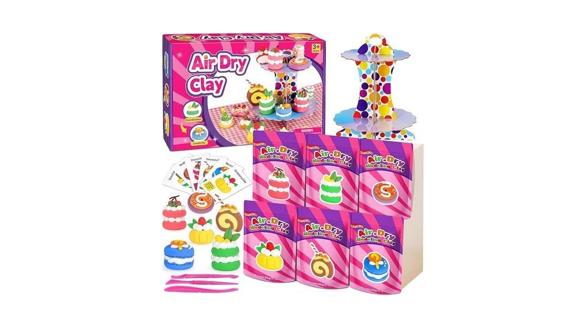 Ifergoo Air Dry Clay Kit For Kids - Cakes Modeling