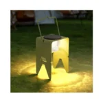 Azadesjet Solar Lanterns Outdoor Waterproof, Rechargeable Metal Solar Outdoor Table