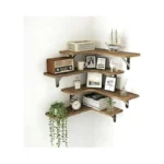Zoeseek Corner Floating Shelves, Set Of 4 L-shape Wood Wall