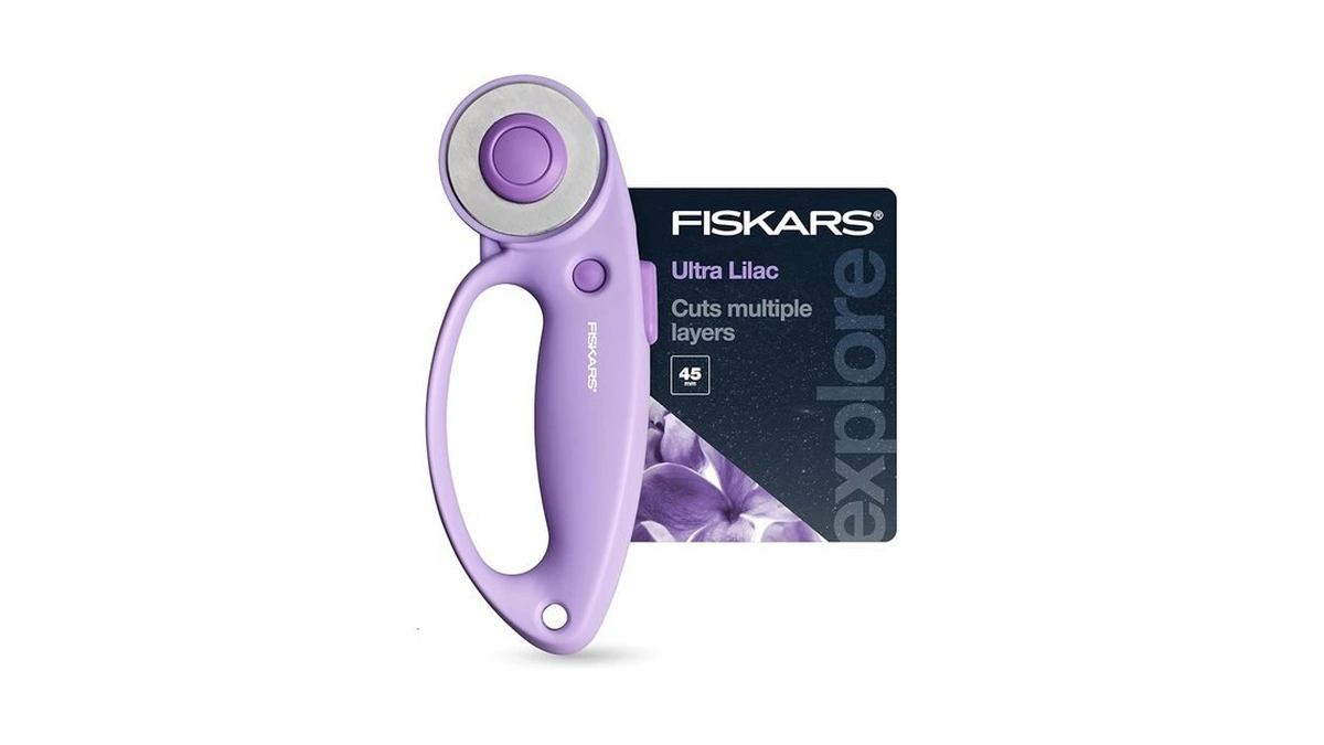 Fiskars Loop Rotary Cutter, Explore Collection Ultra Lilac, Precision-ground Steel
