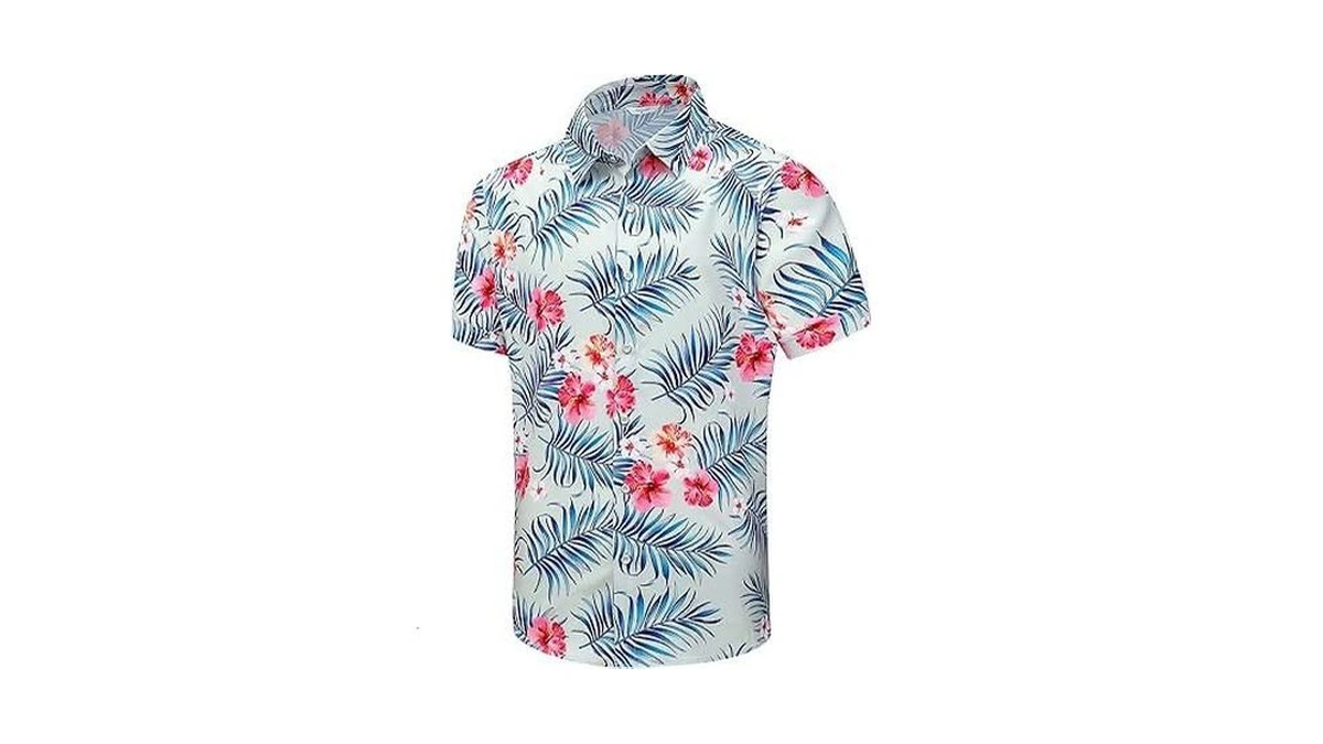Shelucki Hawaiian Shirt For Men, Unisex Summer Beach Casual Short